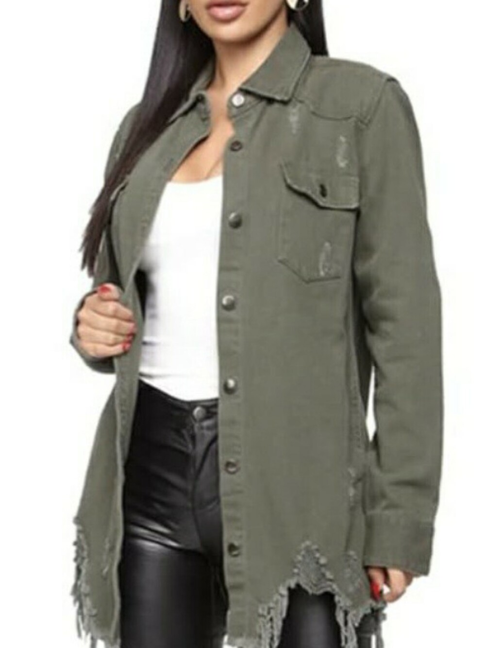 Trademark American Bazi Denim Jean's Premium Quality Distressed Jacket